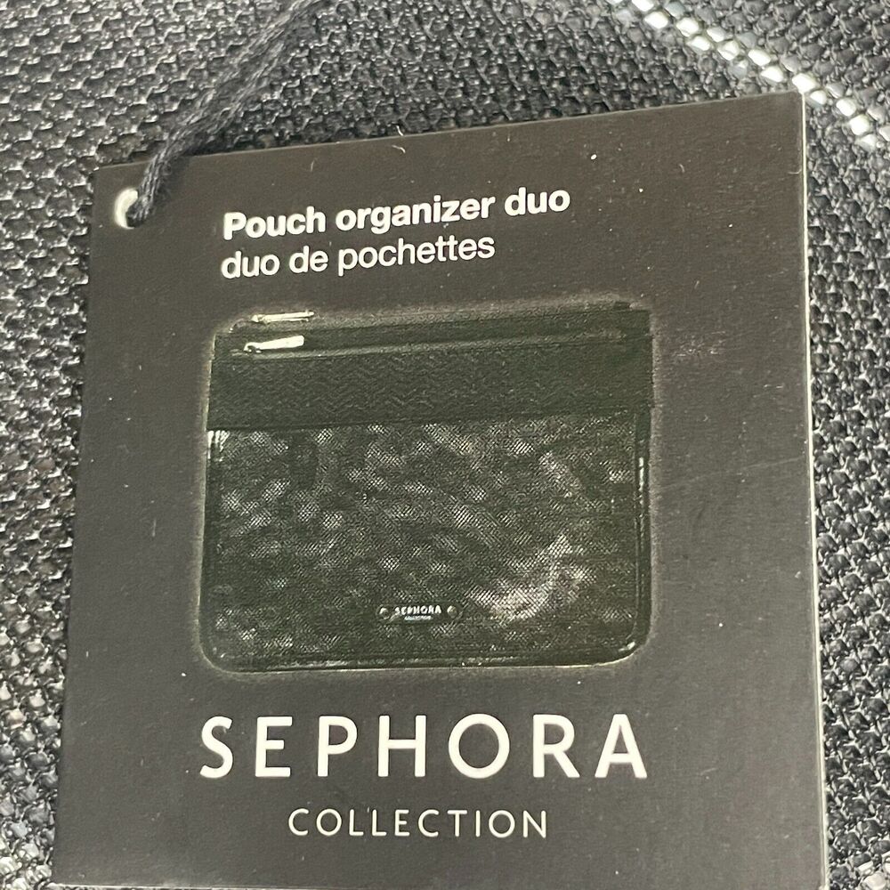 Sephora Collection Zipper Pouch Organizer Travel Duo Bag Duo New - Picture 7 of 11